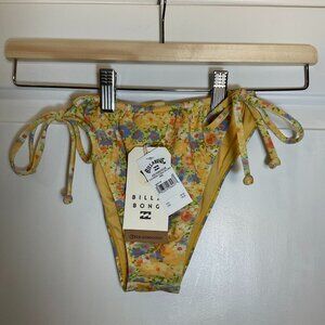 Billabong Womens Bikini Bottoms NWT Size Medium M 10 Southern Floral Ruched Hike